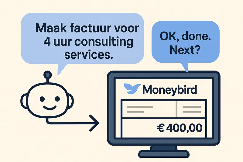 Claude communicates with Moneybird via MCP